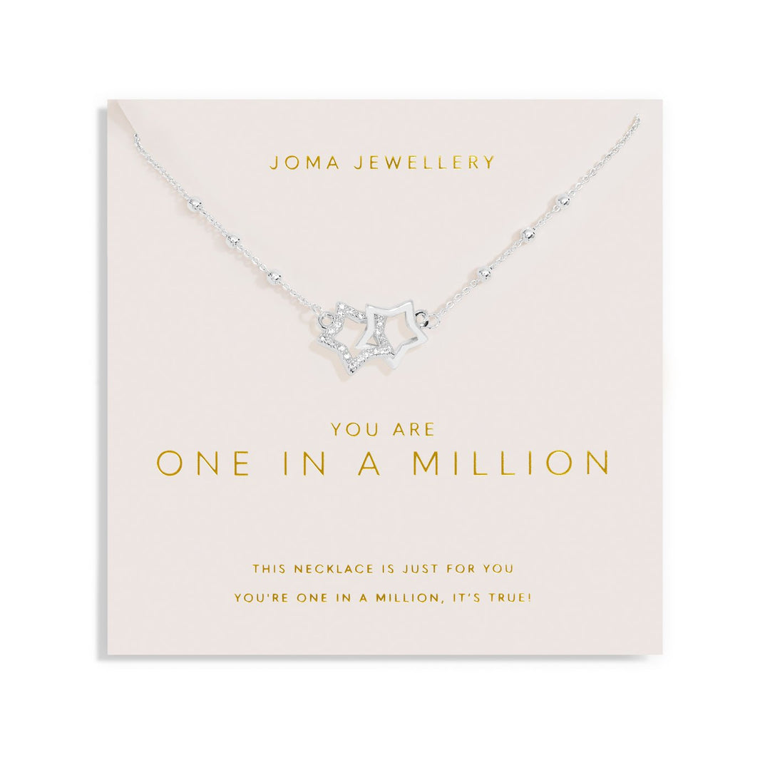 Forever Yours You Are One A Million Silver Plated Necklace 7491Joma Jewellery7491