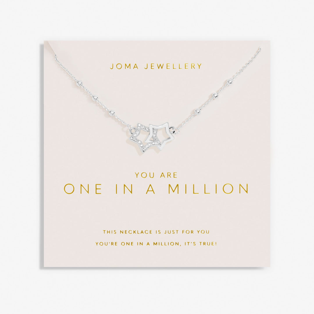 Forever Yours You Are One A Million Silver Plated Necklace 7491Joma Jewellery7491