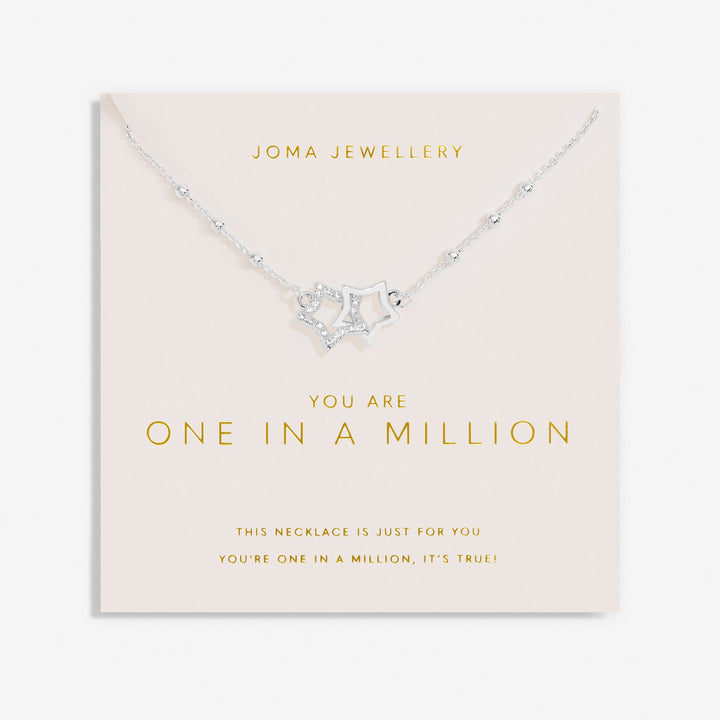 Forever Yours You Are One A Million Silver Plated Necklace 7491Joma Jewellery7491