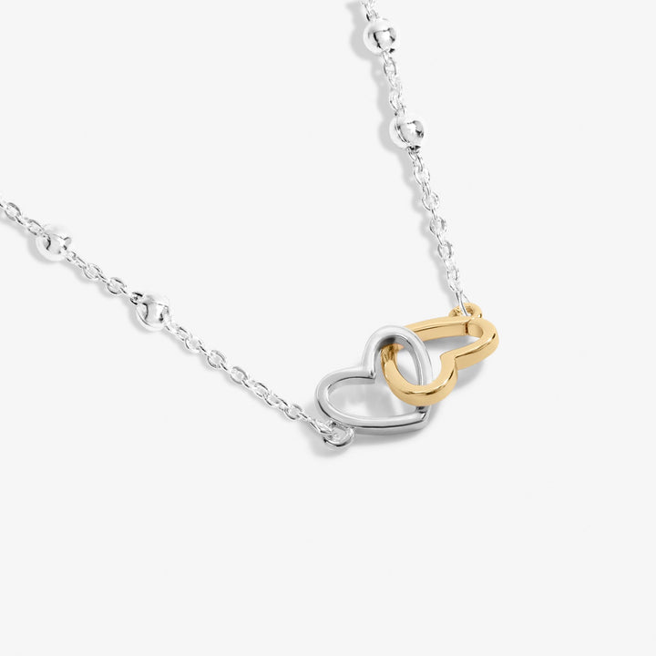 Forever Yours You Have A Heart Of Gold Silver Gold Plated Necklace 7495Joma Jewellery7495