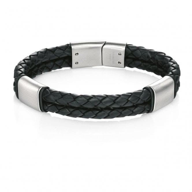 Leather Brush Finish Bracelet B4373