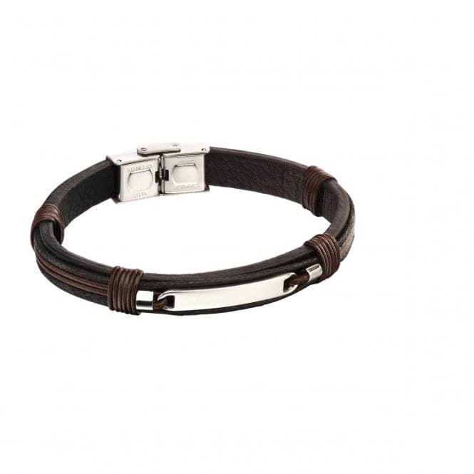 Fred Bennett Idwoven In Leather Bracelet B5124Fred BennettB5124