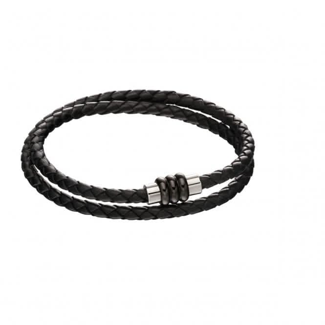 Section Tube Clasp Knot Leather Bracelet B5133