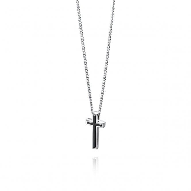 Fred Bennett Stainless Steel Black Cross Pendant P3006Fred BennettP3006