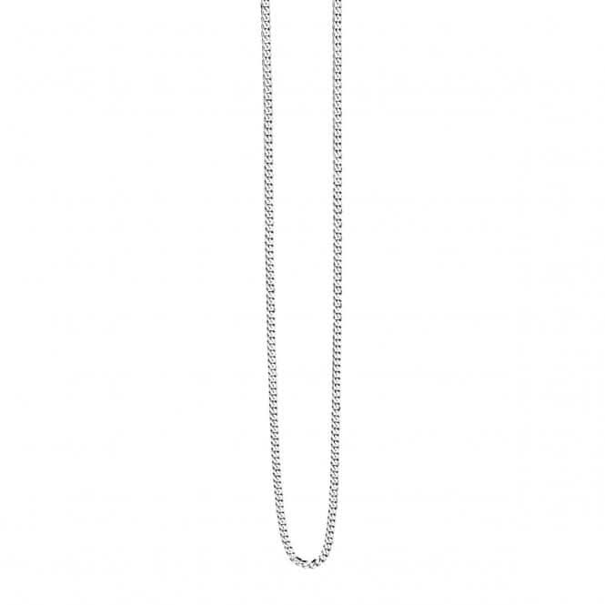 Stainless Steel Diamond Cut Curb 55cm Neckace N3122