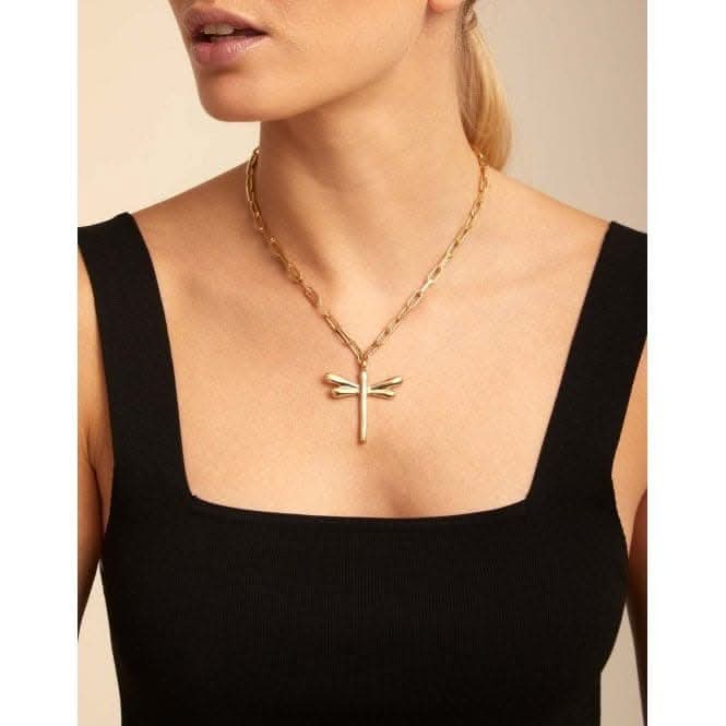 Freedom Golden Metal NecklaceUNOde50COL1574ORO0000U