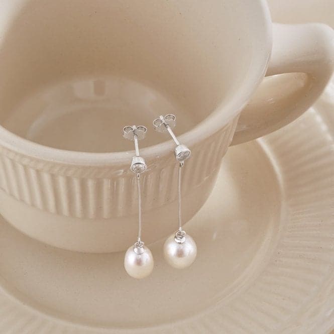 Fresh Water Pearl Long Dropper Earrings ERLE027Ellie Rose LondonERLE027