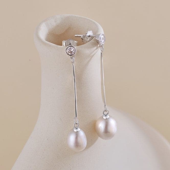 Fresh Water Pearl Long Dropper Earrings ERLE027Ellie Rose LondonERLE027