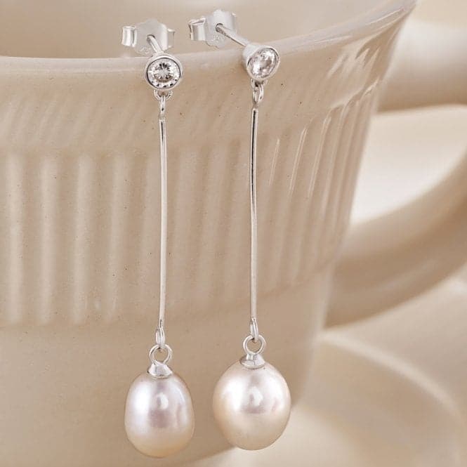 Fresh Water Pearl Long Dropper Earrings ERLE027Ellie Rose LondonERLE027