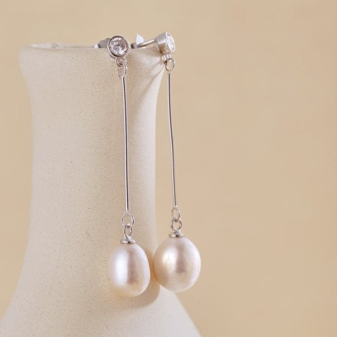 Fresh Water Pearl Long Dropper Earrings ERLE027Ellie Rose LondonERLE027