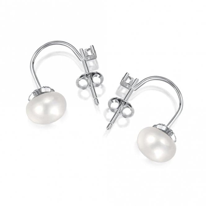 Fresh Water Pearl Round Star Dropper Earrings ERLE025Ellie Rose LondonERLE025