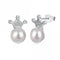 Fresh Water Pearl Sparkling Crown Earrings ERLE074Ellie Rose LondonERLE074
