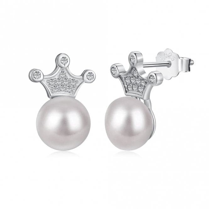 Fresh Water Pearl Sparkling Crown Earrings ERLE074Ellie Rose LondonERLE074