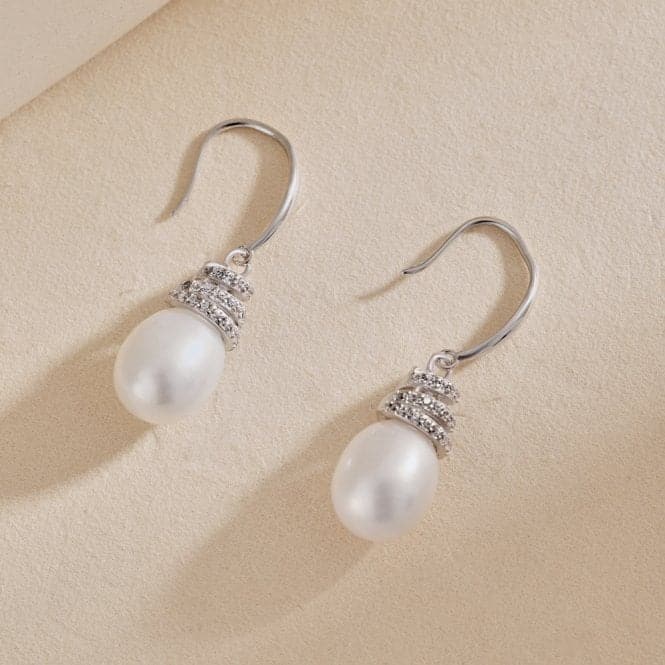 Fresh Water Pearl Twirl Dropper Earrings ERLE026Ellie Rose LondonERLE026