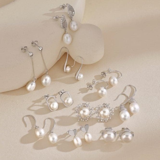 Fresh Water Pearl Twirl Dropper Earrings ERLE026Ellie Rose LondonERLE026