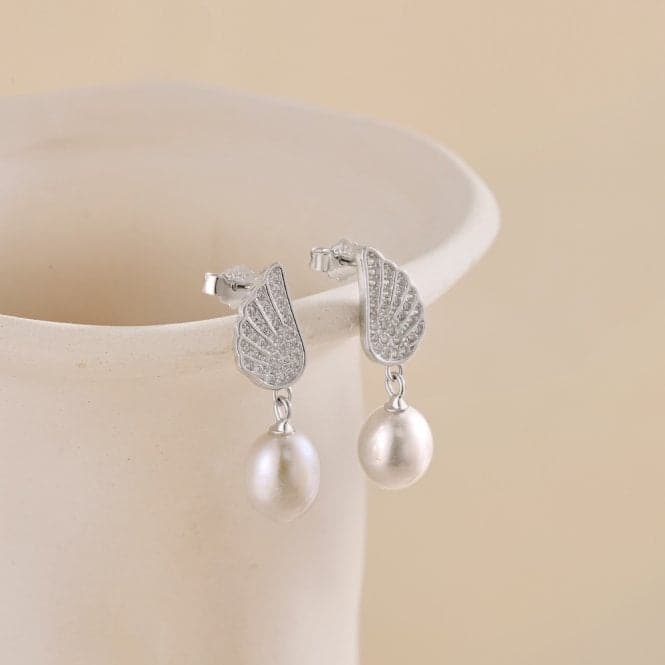 Fresh Water Pearl Wing Dropper Earrings ERLE024Ellie Rose LondonERLE024