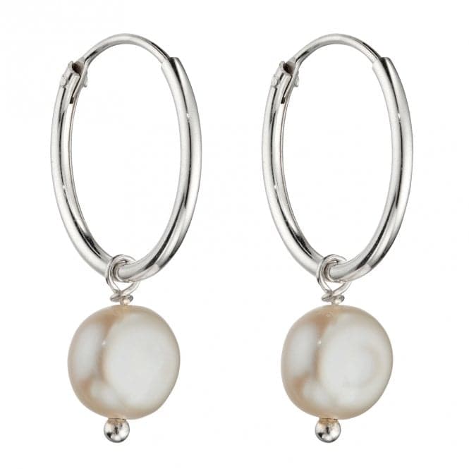 Freshwater Pearl Assembled Hoop Earrings E6015WBeginningsE6015W