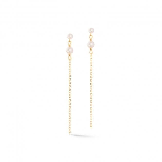 Freshwater Pearl Green Gold Ear Studs 1128/21-0516