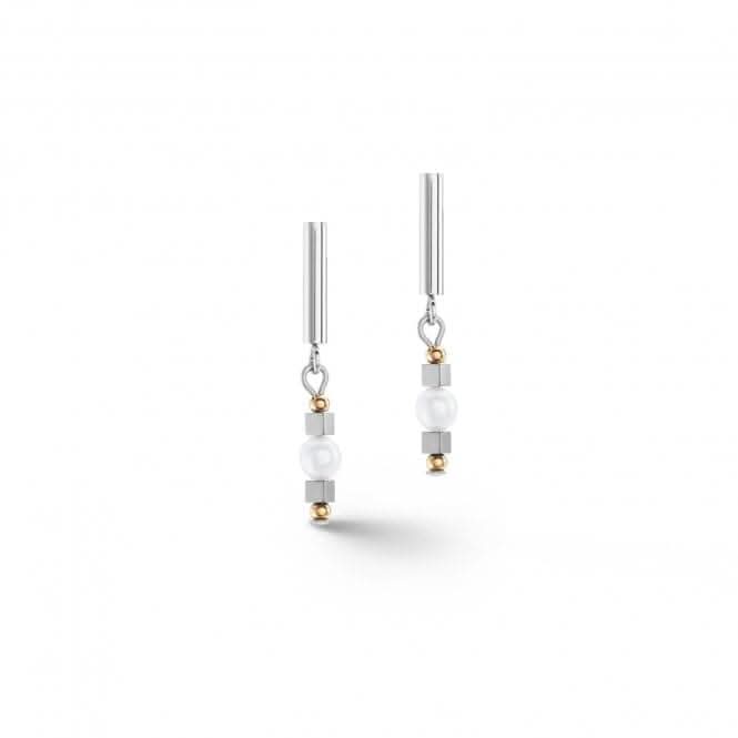 Freshwater Pearl White Silver Ear Studs 1127/21 - 1417Coeur De Lion1127/21 - 1417