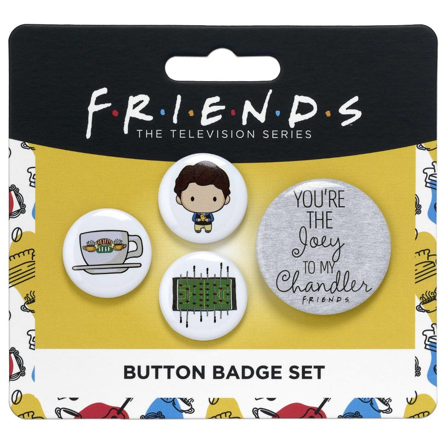 FRIENDS TV Show Set of 4 Chandler Button Badges FTB0011FRIENDSFTB0011