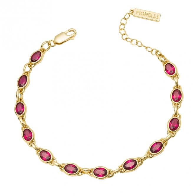 Fuchsia Nano Crystal Yellow Gold Plating Bracelet B5384PFiorelli SilverB5384P