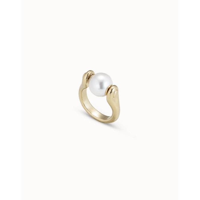 Full Pearlmoon White Pearl Shell RingUNOde50ANI0717BPLORO09