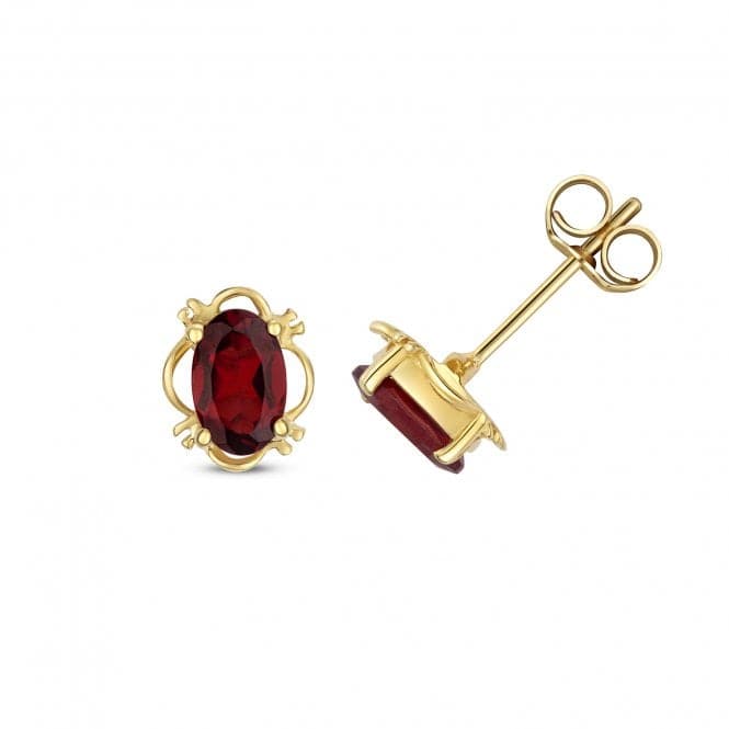 Garnet Oval Stud Earrings ED412GGemstones JewelleryED412G