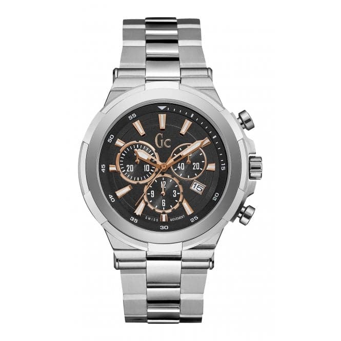 Gc Gents Structura Two - Tone Stainless Steel Bracelet Watch Y23002G2Gc WatchesY23002GMF
