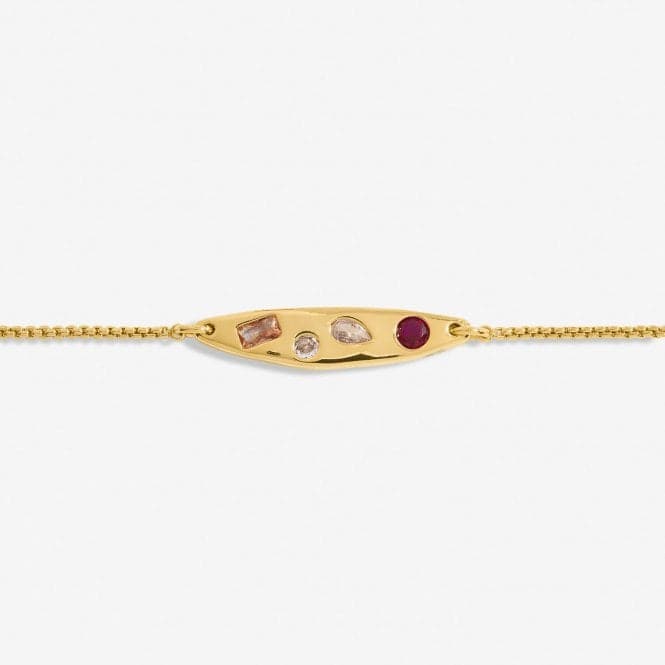 Gem Glow Gem Cluster Gold Plated 24.5cm Adjustable Bracelet 7184Joma Jewellery7184
