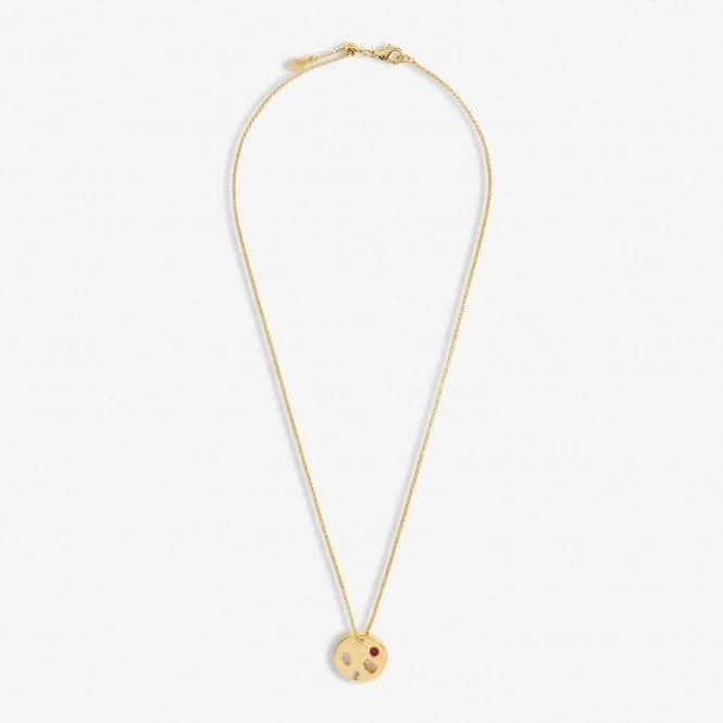 Gem Glow Hammered Gold Plated 50cm Adjustable Necklace 7182Joma Jewellery7182