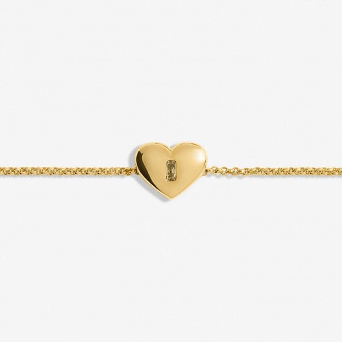 Gem Glow Heart Zirconia Gold Plated 19cm Adjustable Bracelet 7176Joma Jewellery7176