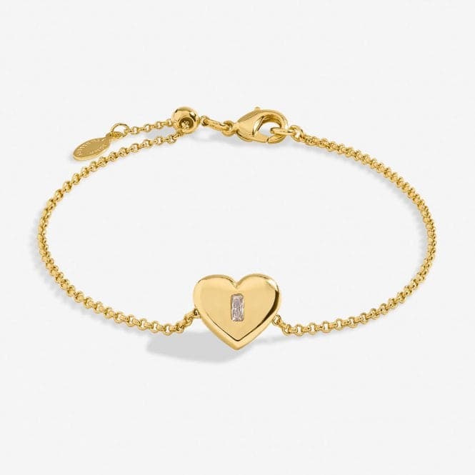 Gem Glow Heart Zirconia Gold Plated 19cm Adjustable Bracelet 7176Joma Jewellery7176