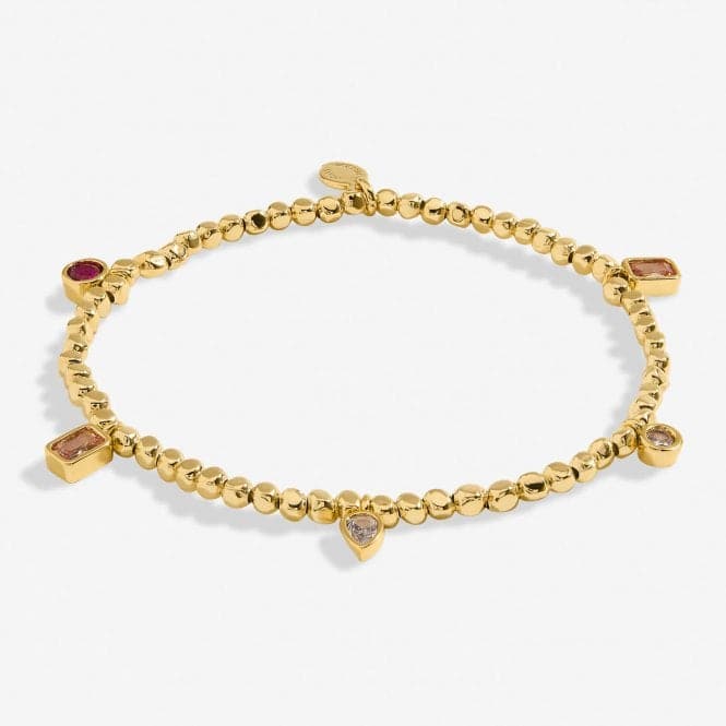 Gem Glow Multi Gem Bead Gold Plated 17.5cm Bracelet 7180Joma Jewellery7180