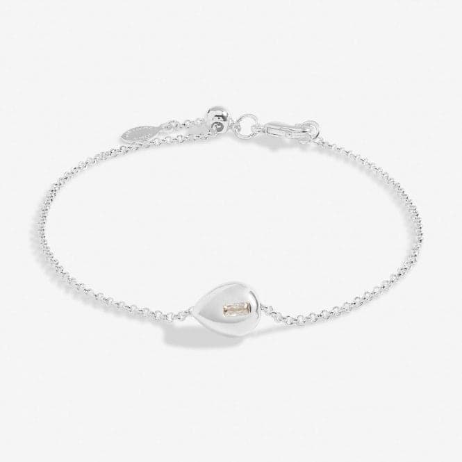 Gem Glow Teardrop Zirconia Silver Plated 19cm Adjustable Bracelet 7173Joma Jewellery7173
