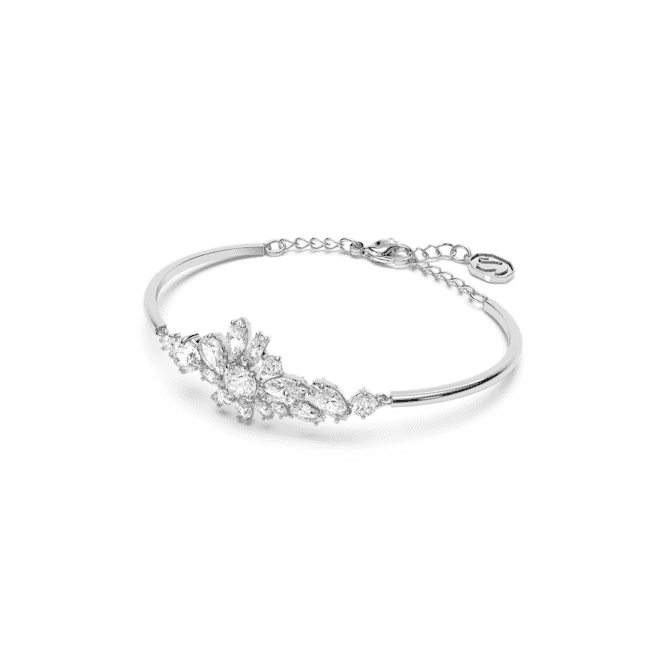 Gema Flower White Rhodium Plated Bangle 5644681Swarovski5644681