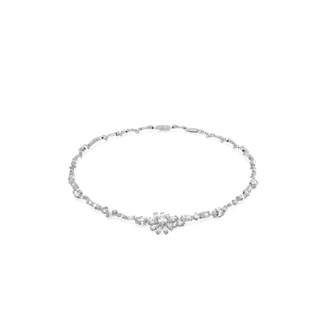 Gema Flower White Rhodium Plated Necklace 5644666Swarovski5644666