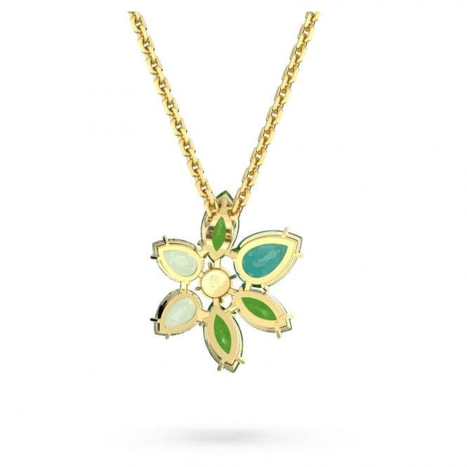 Gema Gold - Tone Plated Green Flower Pendant 5658399Swarovski5658399