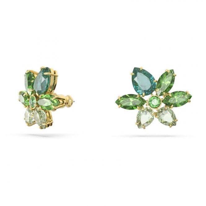 Gema Gold - Tone Plated Green Flower Stud Earrings 5658400Swarovski5658400