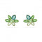 Gema Gold - Tone Plated Green Flower Stud Earrings 5658400Swarovski5658400