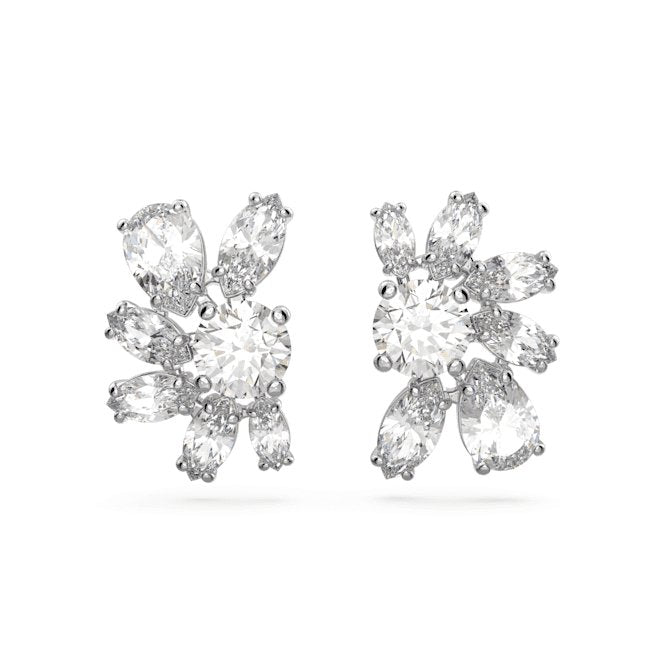 Gema Stud Flower White Rhodium Plated Earrings 5644679Swarovski5644679