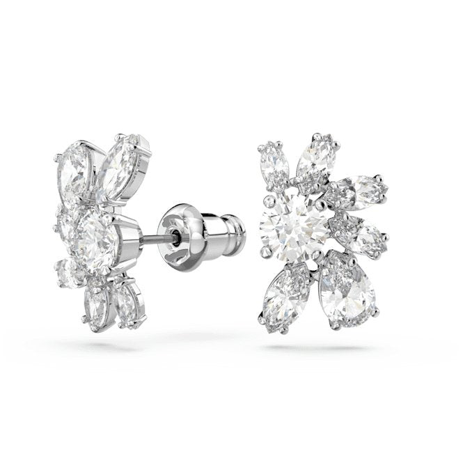 Gema Stud Flower White Rhodium Plated Earrings 5644679Swarovski5644679