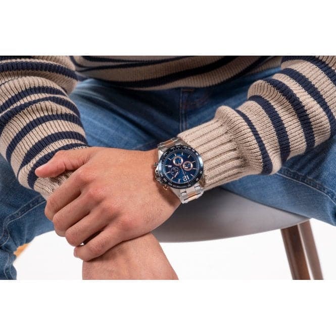 Gents Audacious Silver Blue Watch Z07004G7MFGc WatchesZ07004G7MF