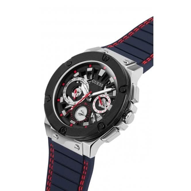 Gents Circuit Silicone Silver Watch GW0487G1Guess WatchesGW0487G1