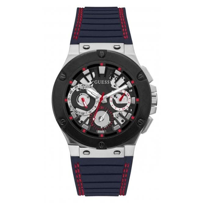 Gents Circuit Silicone Silver Watch GW0487G1