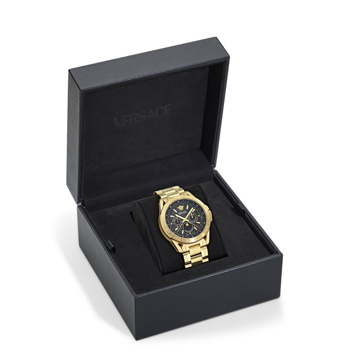 Gents Galaxy Moonph Black Guilloch Watch VE0K00425Versace WatchesVE0K00425