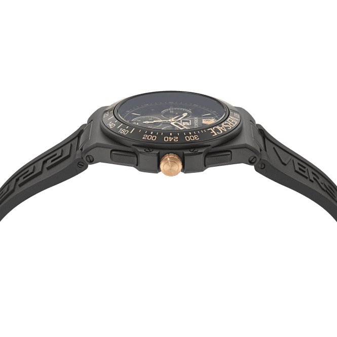 Gents Greca Black Aluminous Watch VE7H00323Versace WatchesVE7H00323