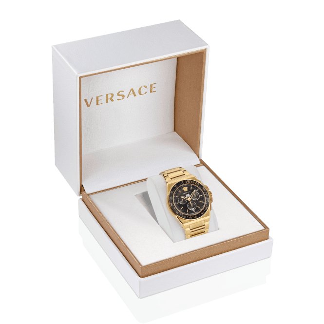 Gents Greca Black Aluminous Watch VE7H00623Versace WatchesVE7H00623