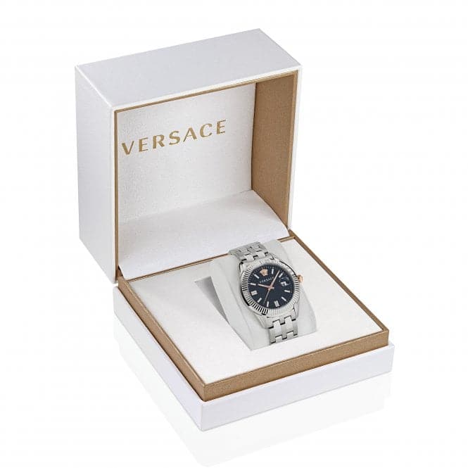 Gents Greca Time Stainless Steel Black Watch VE3K00322Versace WatchesVE3K00322