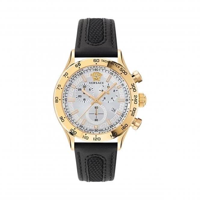 Gents Hellenyium Gold - Tone White - Silver Watch VE2U00222Versace WatchesVE2U00222