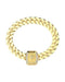Gents Large Lion Head Crystal Coin Bracelet UMB05005YGLGuess JewelleryUMB05005YGL